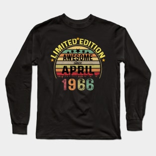 Born in April 1966 58 Years Old 58th Birthday Long Sleeve T-Shirt